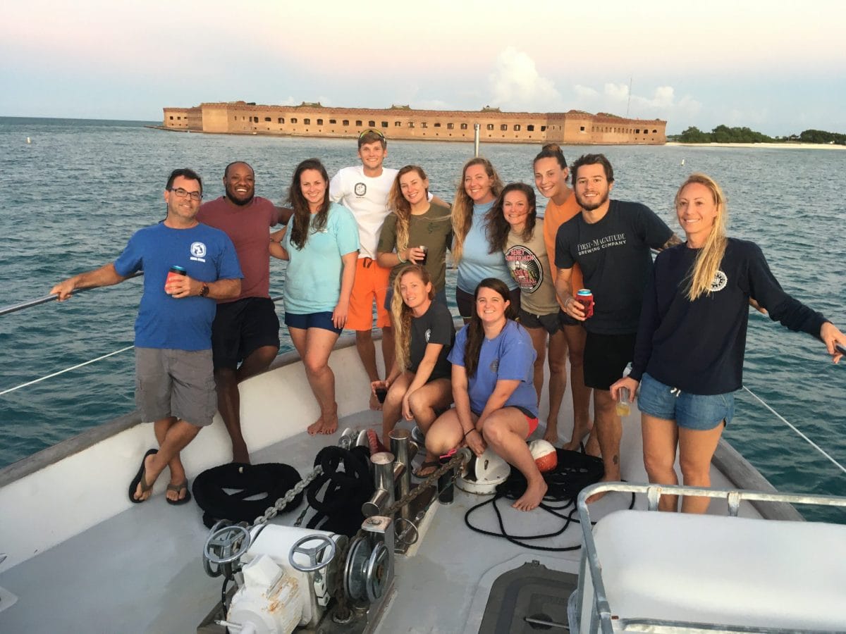 Group of Marine biologist during the rescue activities